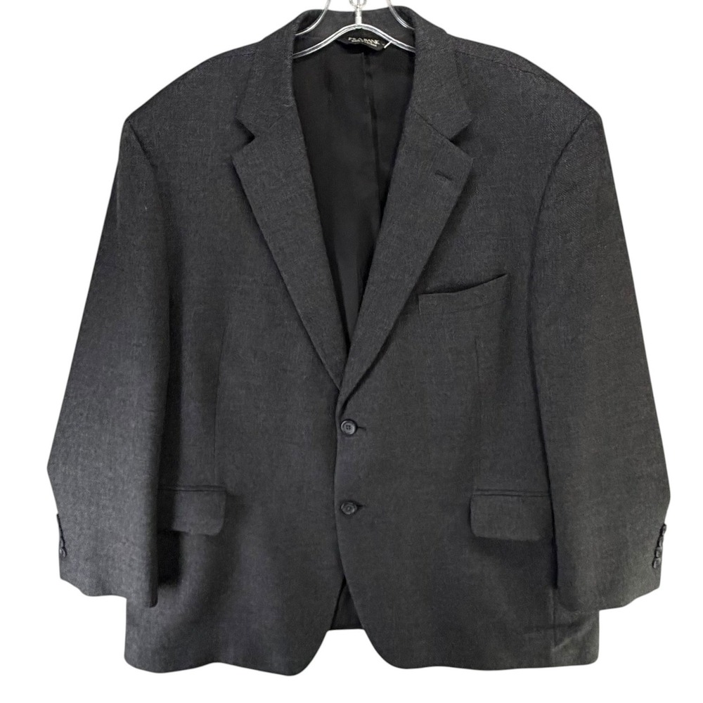 Jos A Bank Travelers Collection Wool Blazer Jacket Mens 46S Black Smart Casual
